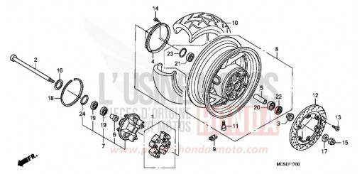 ROUE ARRIERE ST1300A8 de 2008